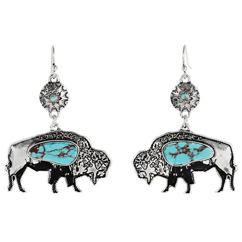 Justin Buffalo Stones - Women's Earrings Set made by Justin Boots