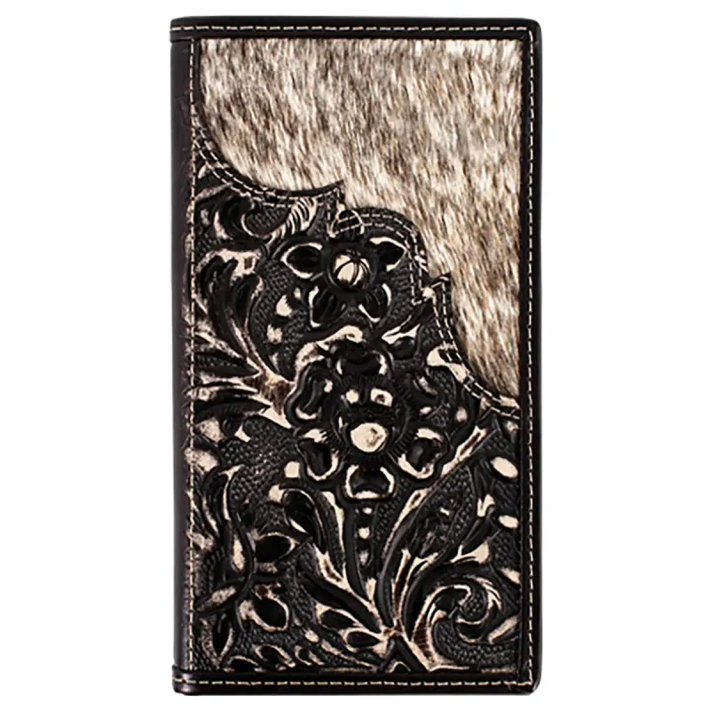 Justin Floral Bull (Brown) - Men's Rodeo Wallet made by Justin Boots