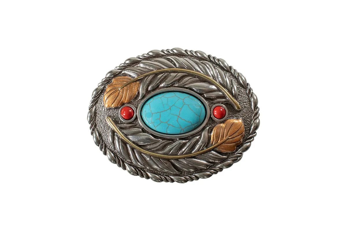 M&F Stone Feathers - Belt Buckle sold by Hat Country
