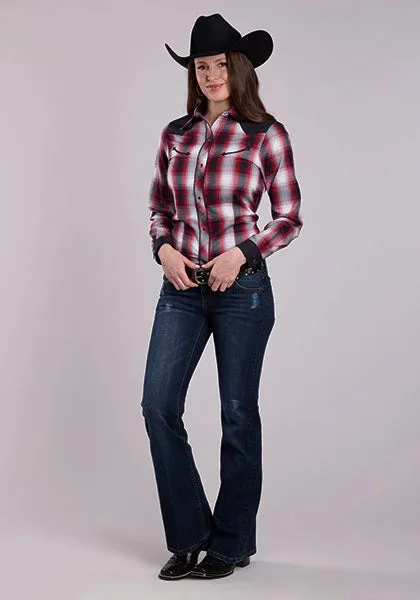 Roper 2901 Black Plaid (Red) - Women's Western Shirt sold by Hat Country product image thumbnail 2