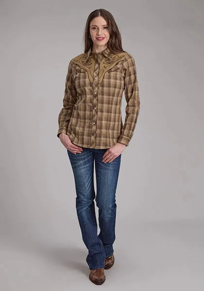Roper 2129 Ombre Plaid (Brown) - Women's Western Shirt sold by Hat Country product image thumbnail 2