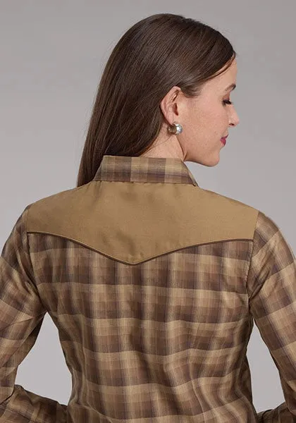 Roper 2129 Ombre Plaid (Brown) - Women's Western Shirt sold by Hat Country product image thumbnail 3