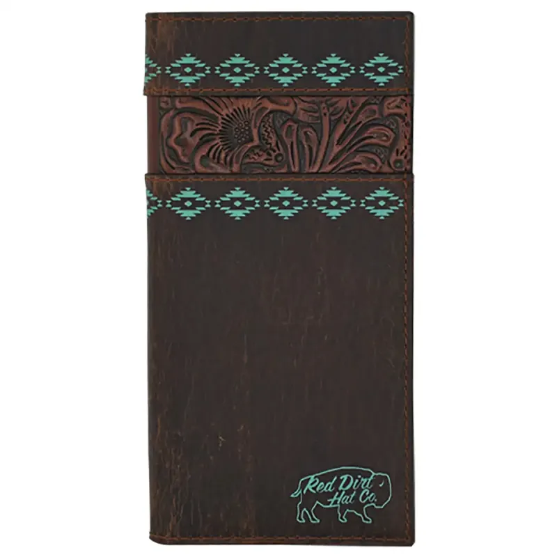 Red Dirt Hat Co Diamond Prairie (Brown) - Men's Rodeo Wallet made by Hat Country