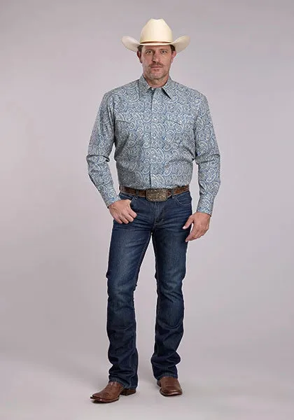 Roper 2884 Line Paisley (Blue) - Men's Western Shirt sold by Hat Country product image thumbnail 2