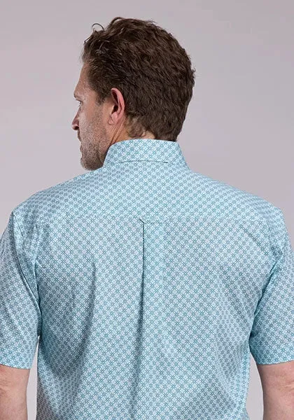 Roper 2893 Four Point Foulard (Teal) - Men's Short Sleeve Shirt sold by Hat Country product image thumbnail 3