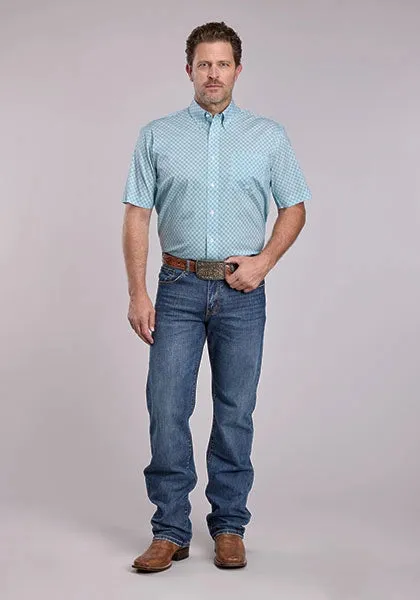 Roper 2893 Four Point Foulard (Teal) - Men's Short Sleeve Shirt sold by Hat Country product image thumbnail 2