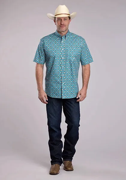 Roper 2887 Vintage Paisley (Blue) - Men's Short Sleeve Shirt sold by Hat Country product image thumbnail 2