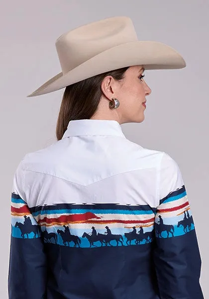 Roper 2847 Sunset Border (Blue) - Women's Western Shirt sold by Hat Country product image thumbnail 3
