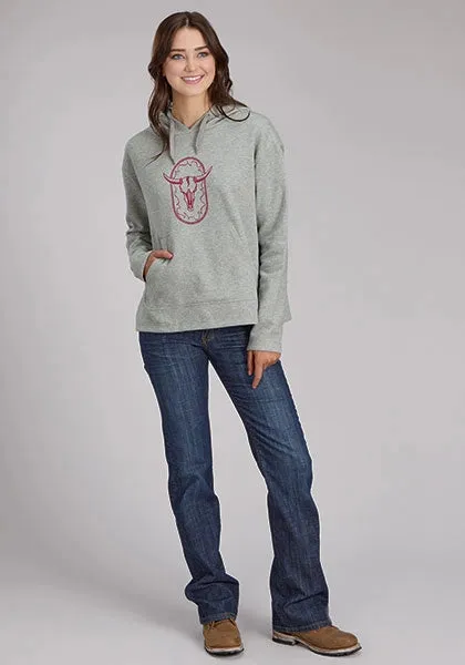 Roper 2341 Cotton Fleece (Grey) - Women's Hooded Sweatshirt sold by Hat Country product image thumbnail 2