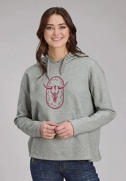 Roper 2341 Cotton Fleece (Grey) - Women's Hooded Sweatshirt sold by Hat Country