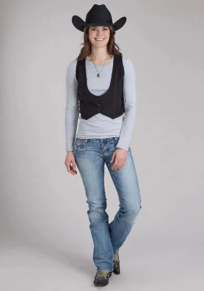 Roper 2345 Cotton Corduroy (Black) - Women's Mini Vest sold by Hat Country product image thumbnail 2