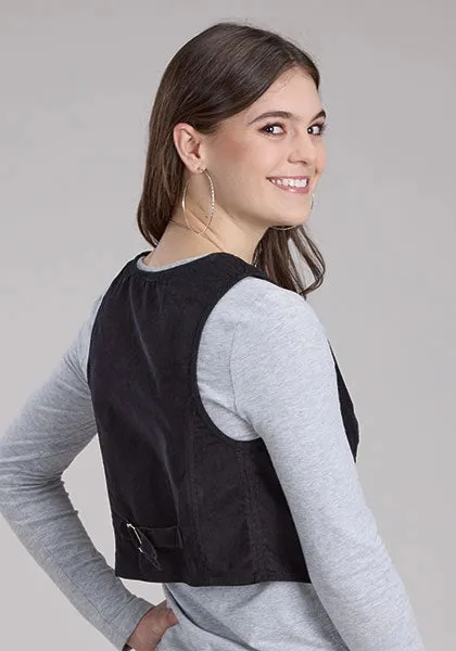 Roper 2345 Cotton Corduroy (Black) - Women's Mini Vest sold by Hat Country product image thumbnail 3