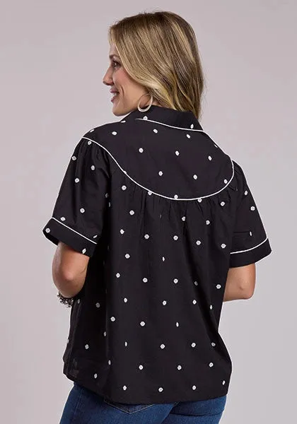 Roper 2995 Polka Dots (Black) - Women's Short Sleeve Shirt sold by Hat Country product image thumbnail 2