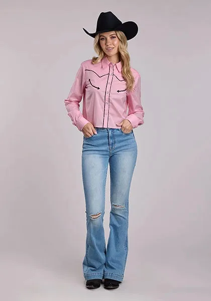 Roper 2862 Solid Arrows (Pink) - Women's Western Blouse sold by Hat Country product image thumbnail 2
