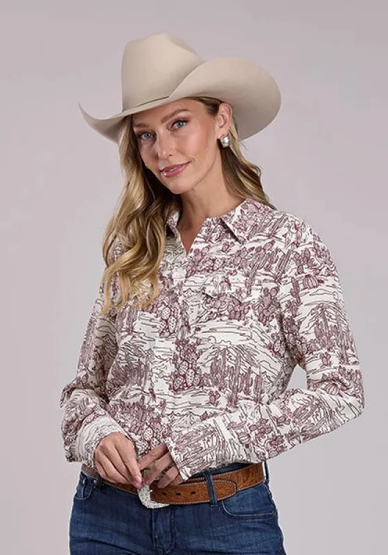 Stetson 2913 Desert Toile (Cream) - Women's Western Shirt made by Stetson