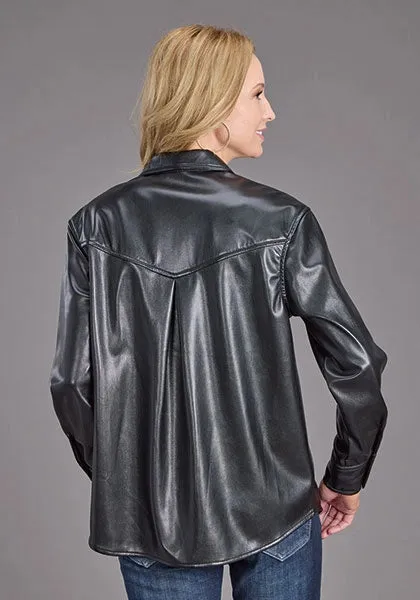Stetson Oversized Leather (Black) - Women's Button Up Shirt sold by Hat Country product image thumbnail 3