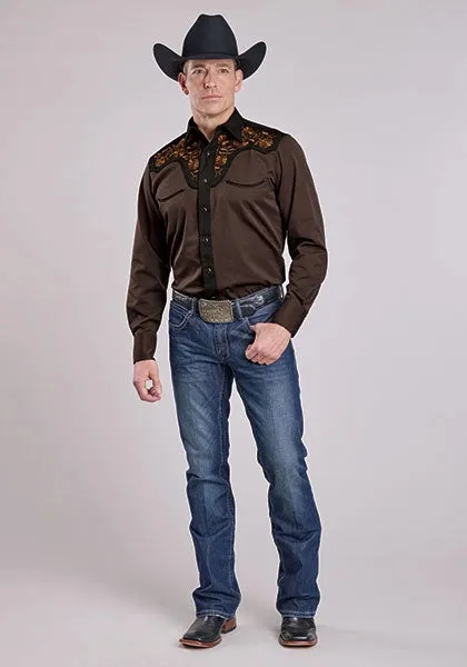 Roper 2260 Old West Embroidery (Brown) - Men's Western Shirt (Closeout) sold by Hat Country product image thumbnail 3
