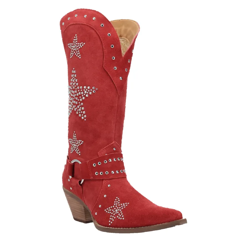 Dingo Lucky Stars - Women's Suede Cowgirl Boots made by dingo