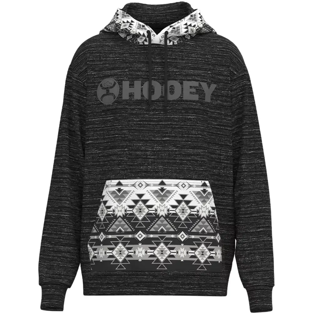 HOOey "Lock-Up" (Black/Grey/White Aztec) - Men's Hoodie Sweatshirt (Closeout) sold by Hat Country