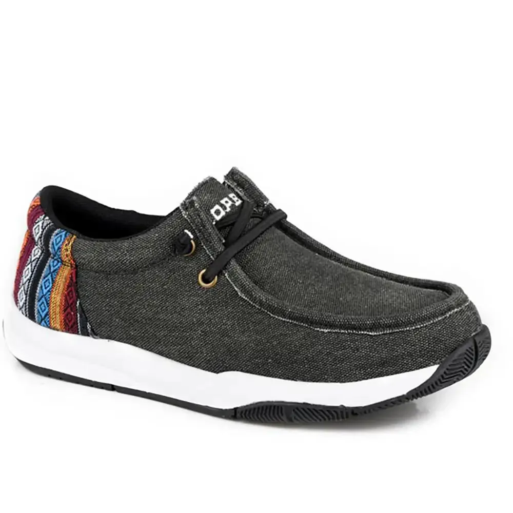 Roper Clearcut Low Aztec Slip-On (Black)- Women's Fashion Sneaker sold by Hat Country
