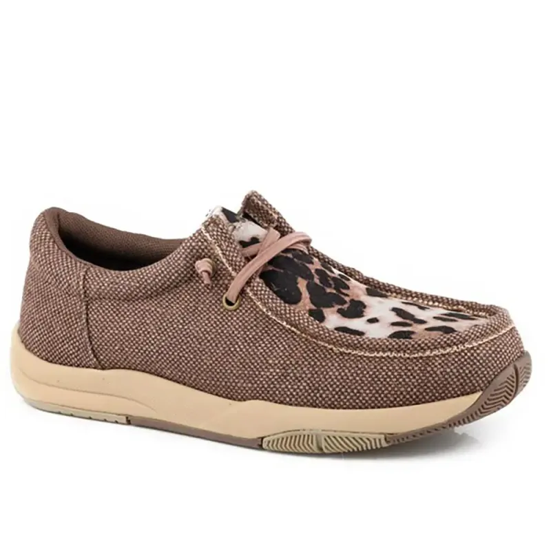 Roper Clearcut Low Leopard Slip-On (Brown)- Women's Fashion Sneaker made by Roper