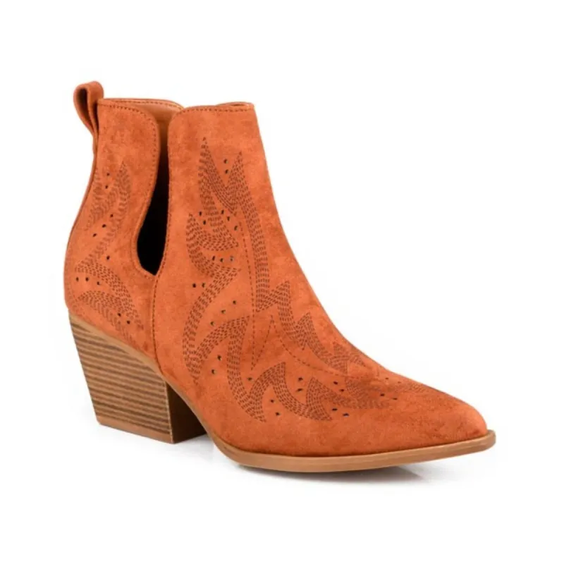 Roper Olivia (Rust) - Women's Ankle Boot made by Roper