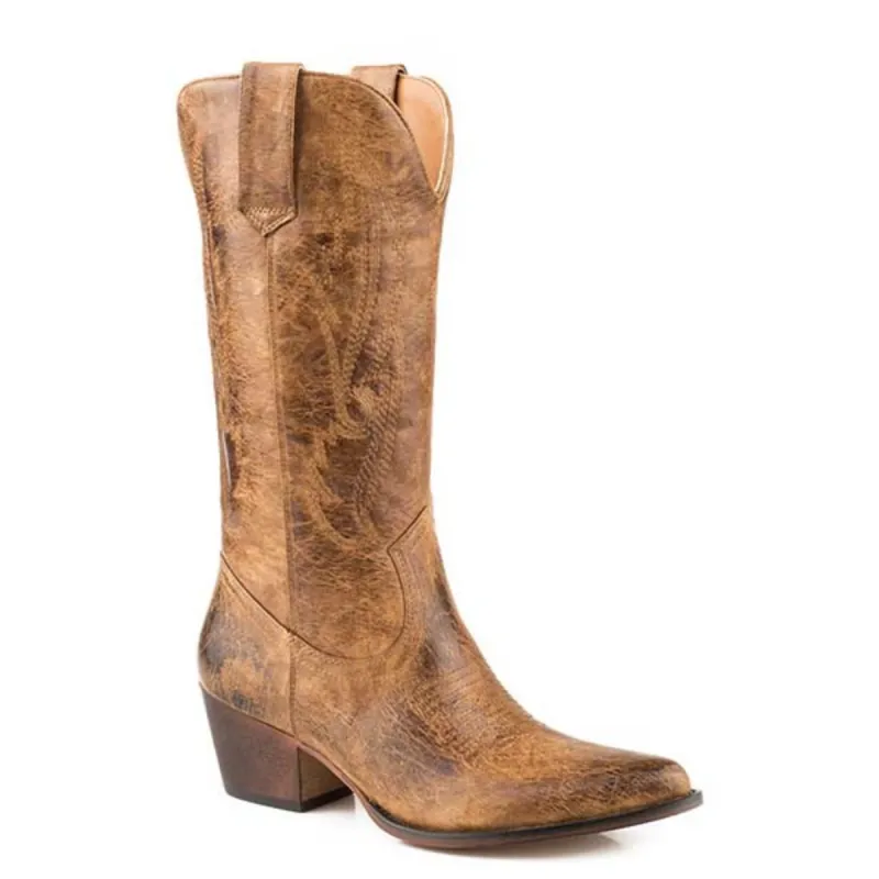 Roper Nettie (Tan) - Women's Cowgirl Boot made by Roper