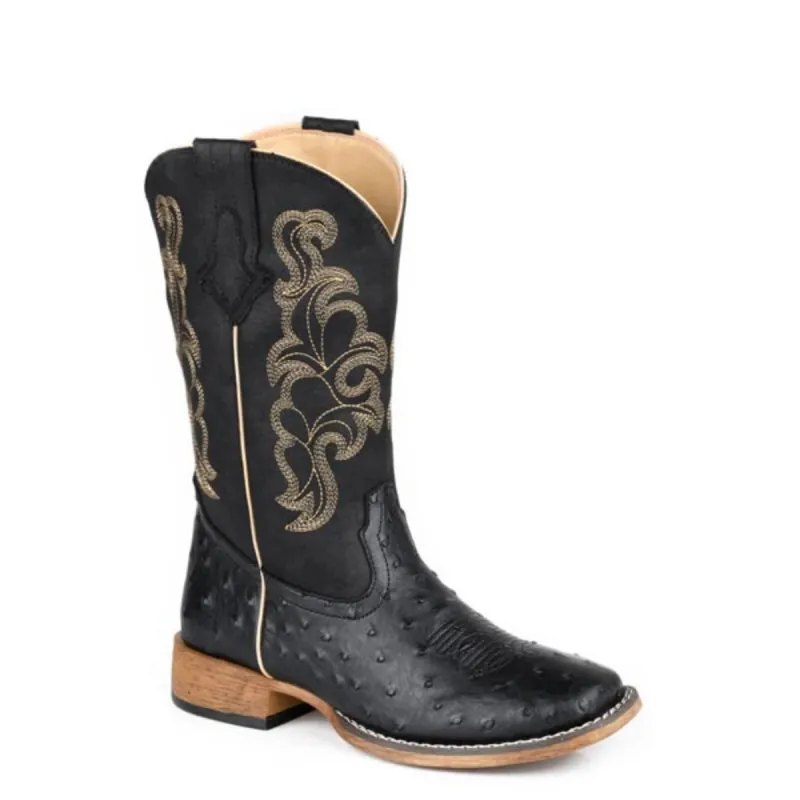 Roper Cowboy Classic (Black) - Women's Cowgirl Boot made by Roper