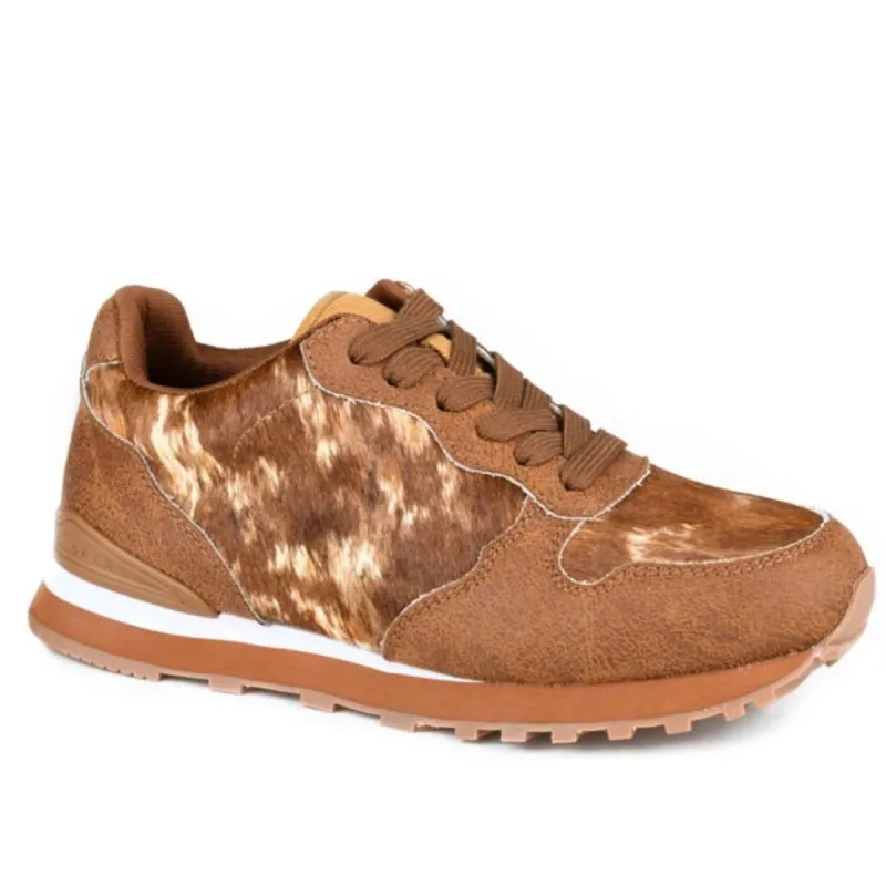 Roper Giddyup Wild Jogger (Rust) - Women's Cow Hide Sneaker made by Roper