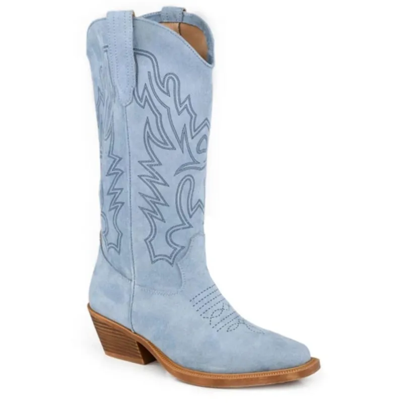 Roper Kit Laser (Blue) - Women's Cowgirl Boot (Closeout) made by Roper