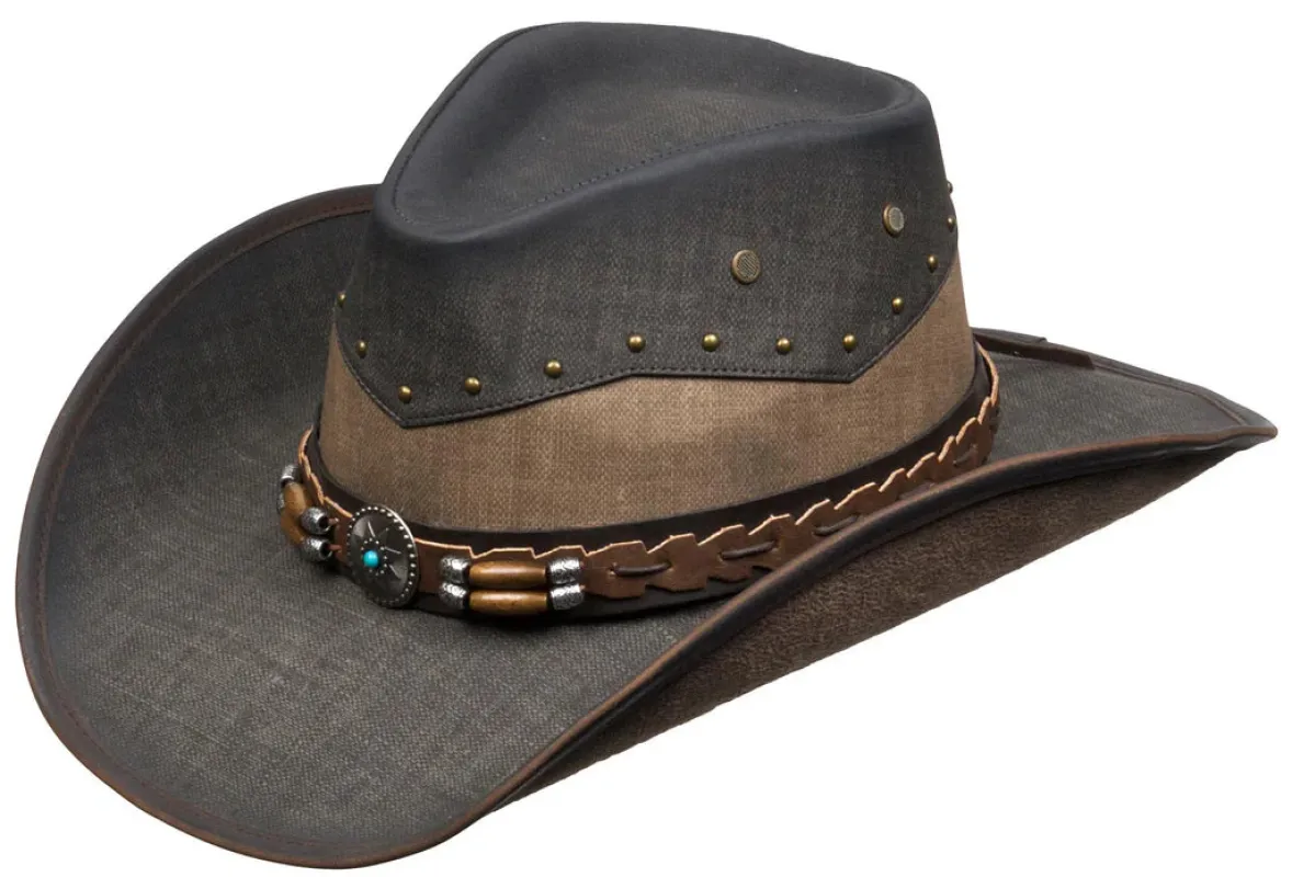 Deadwood Trading Copper Canyon - Faux Leather Cowboy Hat made by Deadwood Studios