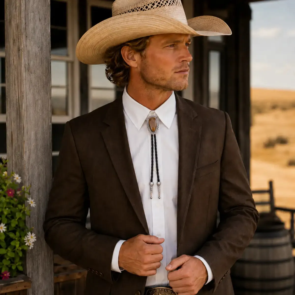 Deadwood Trading Stonekeeper (Tiger Eye) - Bolo Tie sold by Hat Country product image thumbnail 2