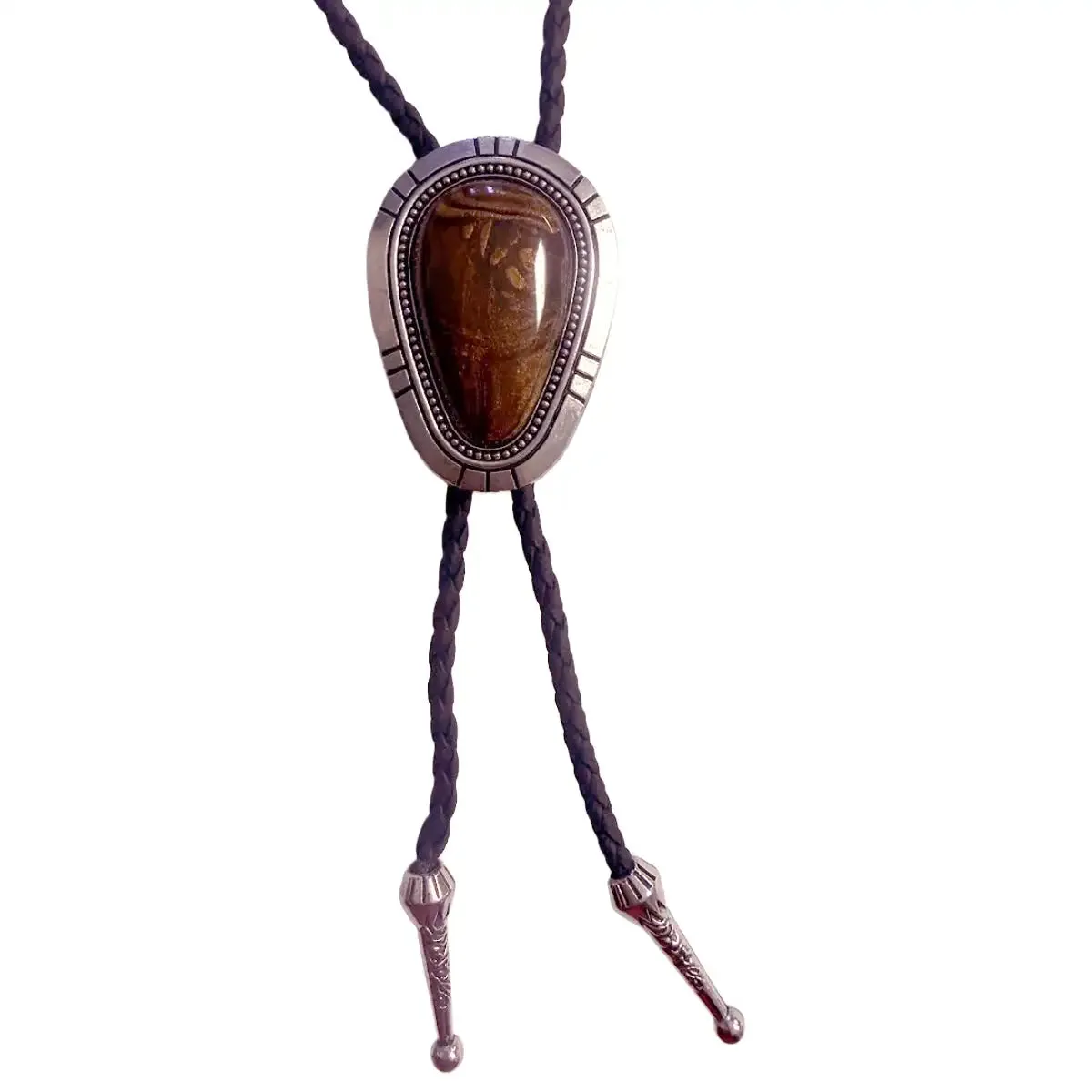 Deadwood Trading Stonekeeper (Tiger Eye) - Bolo Tie sold by Hat Country
