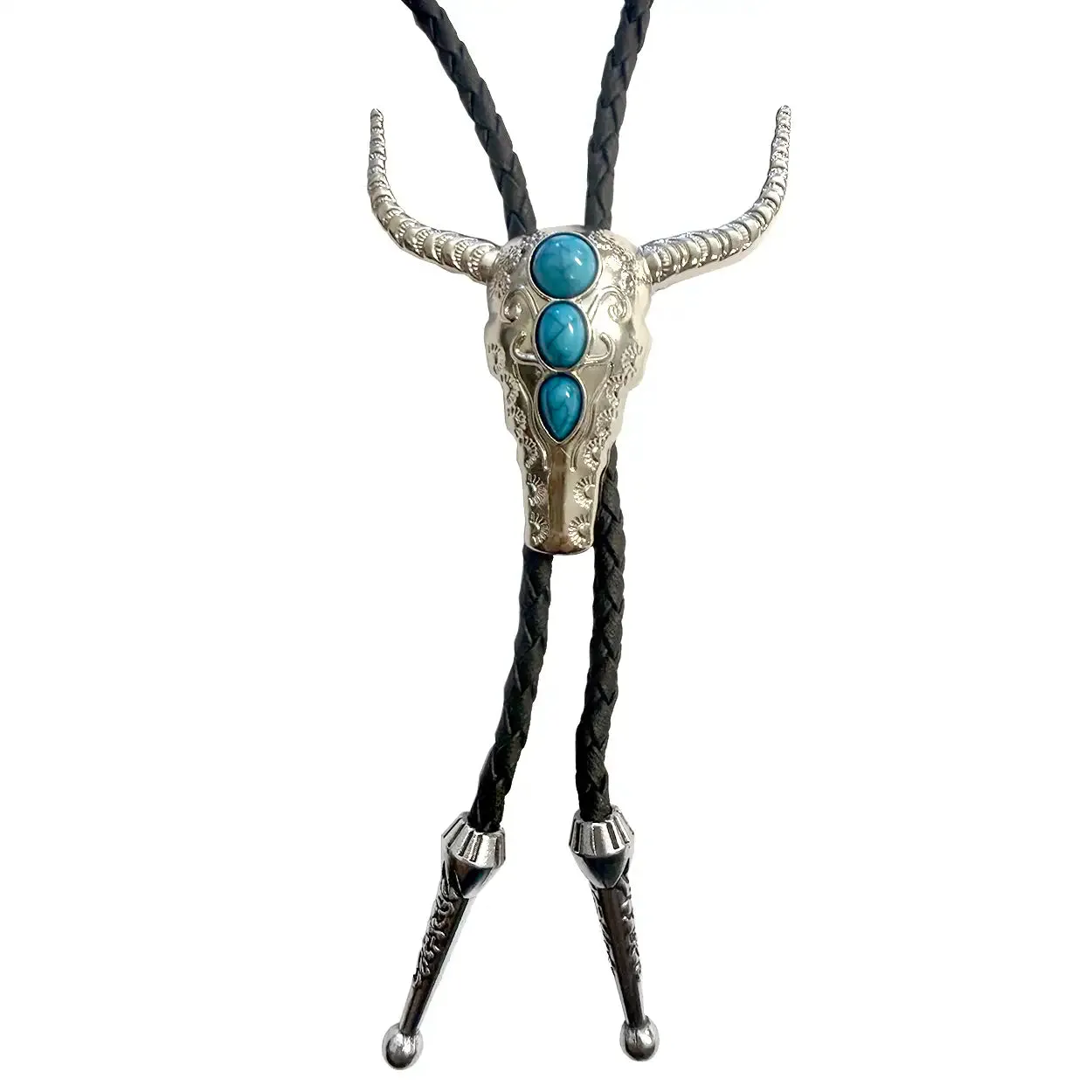 Deadwood Trading Turquoise Longhorn - Bolo Tie sold by Hat Country