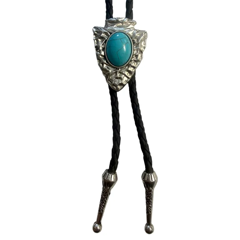 Deadwood Stonepoint Arrowhead (Turquoise) - Bolo Tie made by Hat Country