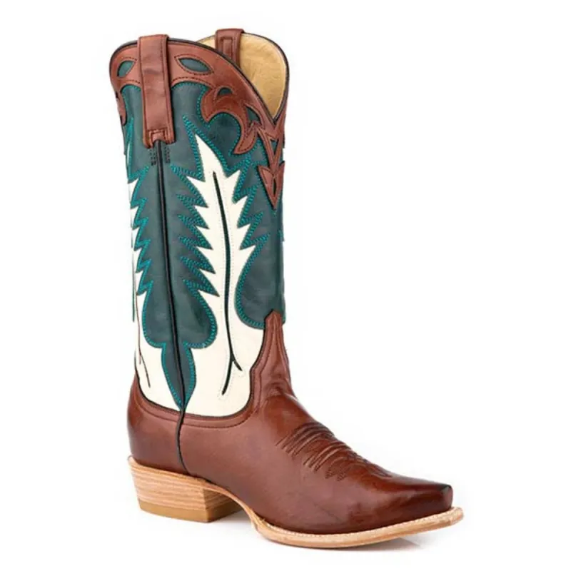 Stetson Jess (Brown) - Women's Leather Cowgirl Boot made by Stetson