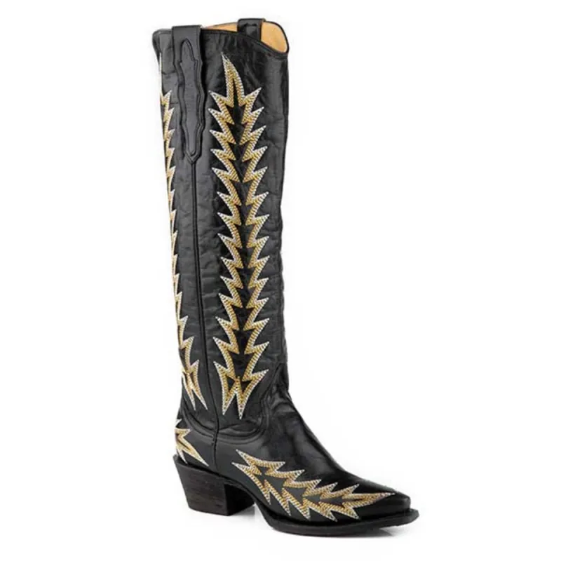 Stetson Sarah (Black) - Women's Tall Cowgirl Boot made by Stetson