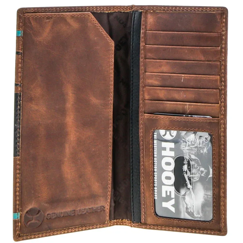 HOOey "2.0" Hands-Up Logo (Brown/Black/Turquoise) - Men's Rodeo Wallet sold by Hat Country product image thumbnail 2