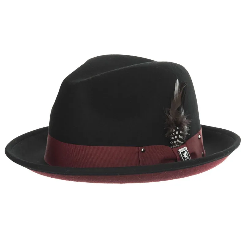 Stacy Adams Riven - Wool Fedora Hat (Closeout) made by Stacy Adams