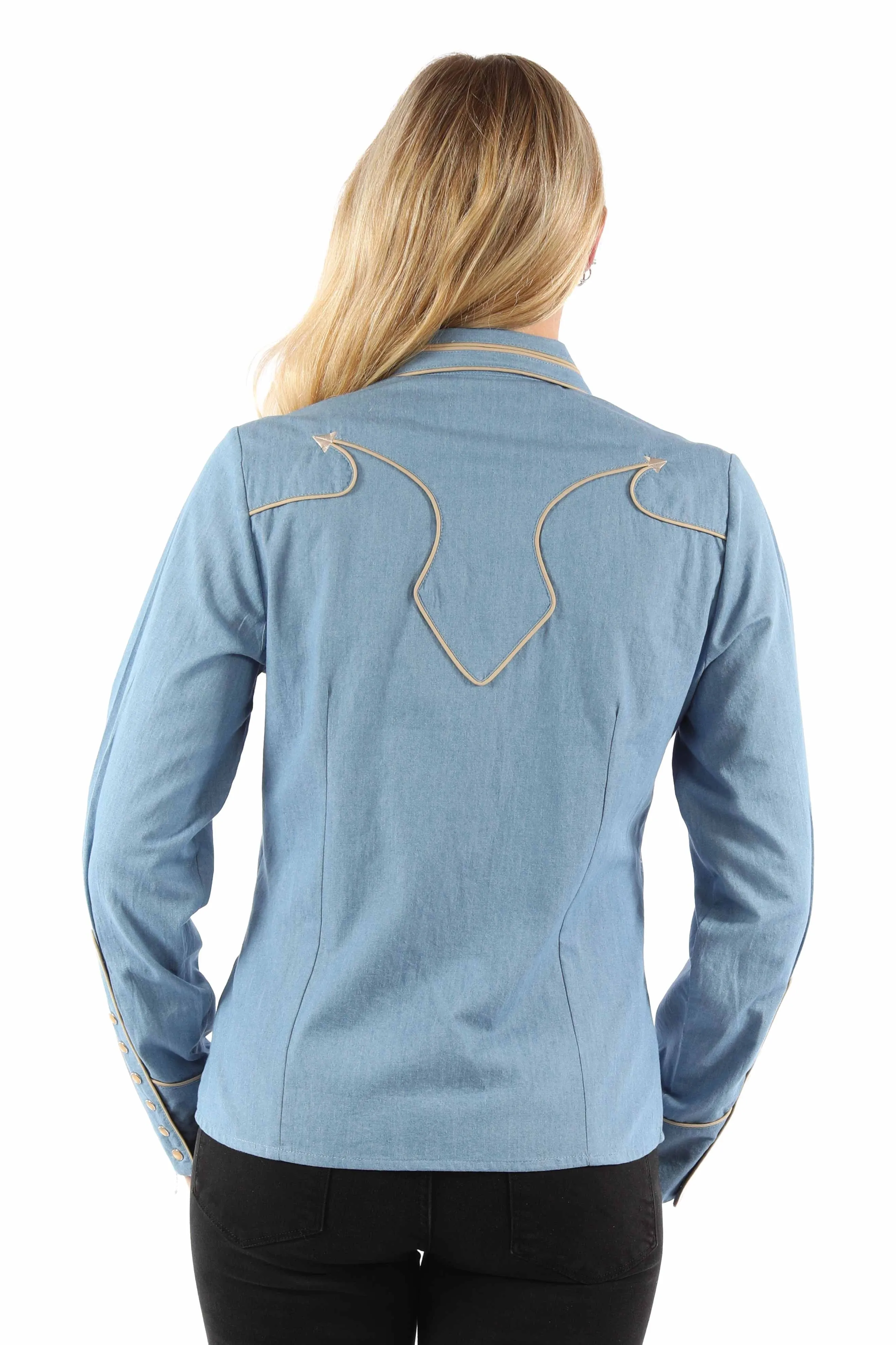 Scully Arrow Tips - Women's Denim Western Shirt sold by Hat Country product image thumbnail 2