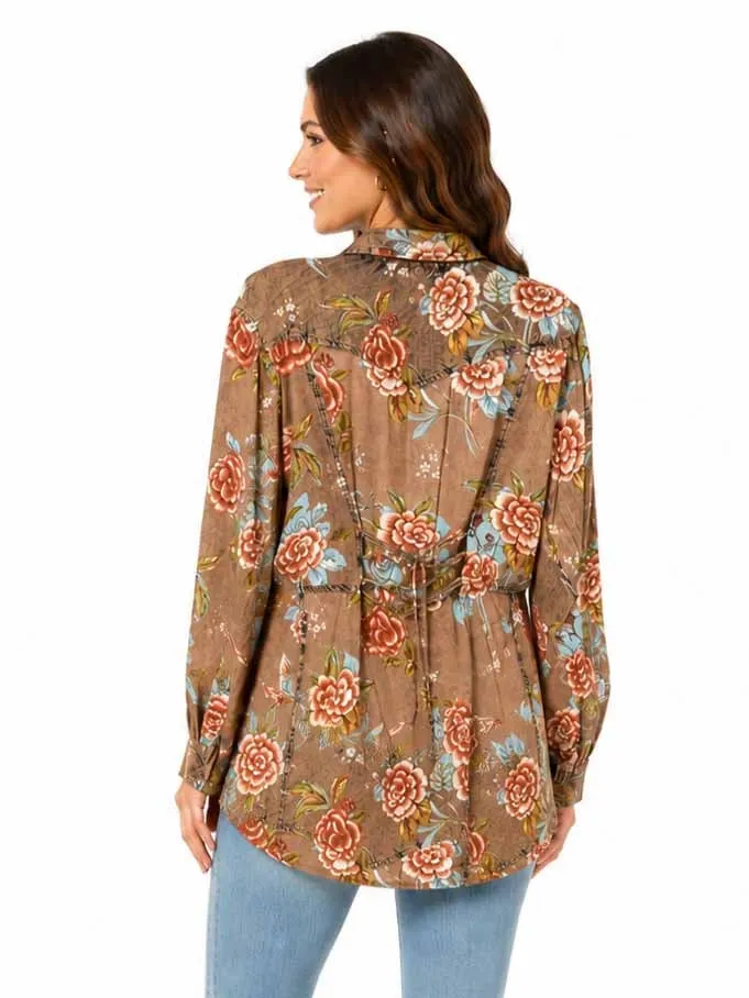 Honey Creek Flowing Flowers - Women's Western Blouse sold by Hat Country product image thumbnail 2