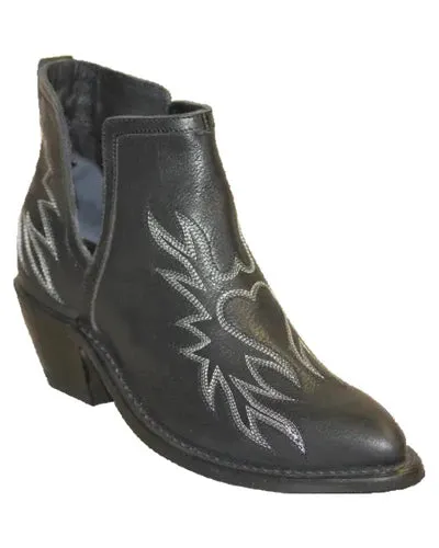 Abilene Blackfield - Women's Leather Cowgirl Ankle Booties sold by Hat Country product image thumbnail 2