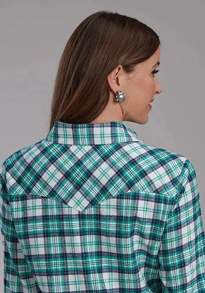 Roper 2206 Unlined Flannel (Green) - Women's Western Shirt (Closeout) sold by Hat Country product image thumbnail 2
