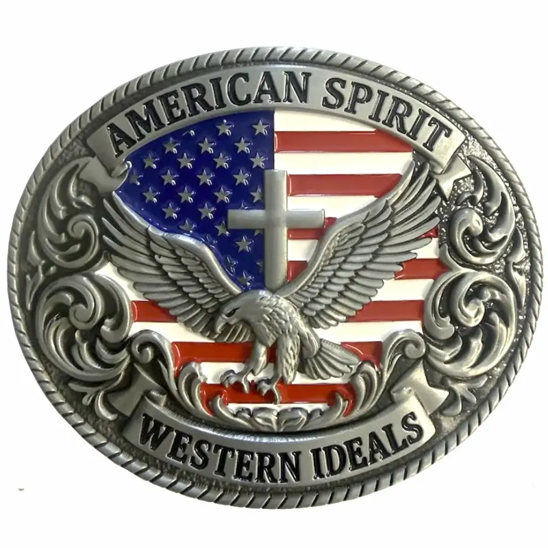 Deadwood Trading American Spirit - Men's Belt Buckle made by Deadwood Studios