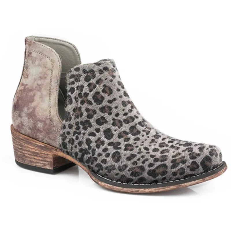 Roper Ava Leopard (Grey) - Women's Cowgirl Boot made by Roper