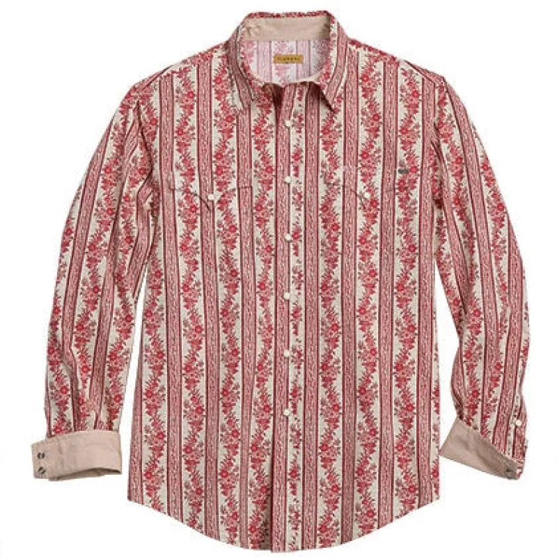 Tin Haul Vintage Stripe (Red) - Men's Western Shirt made by Hat Country
