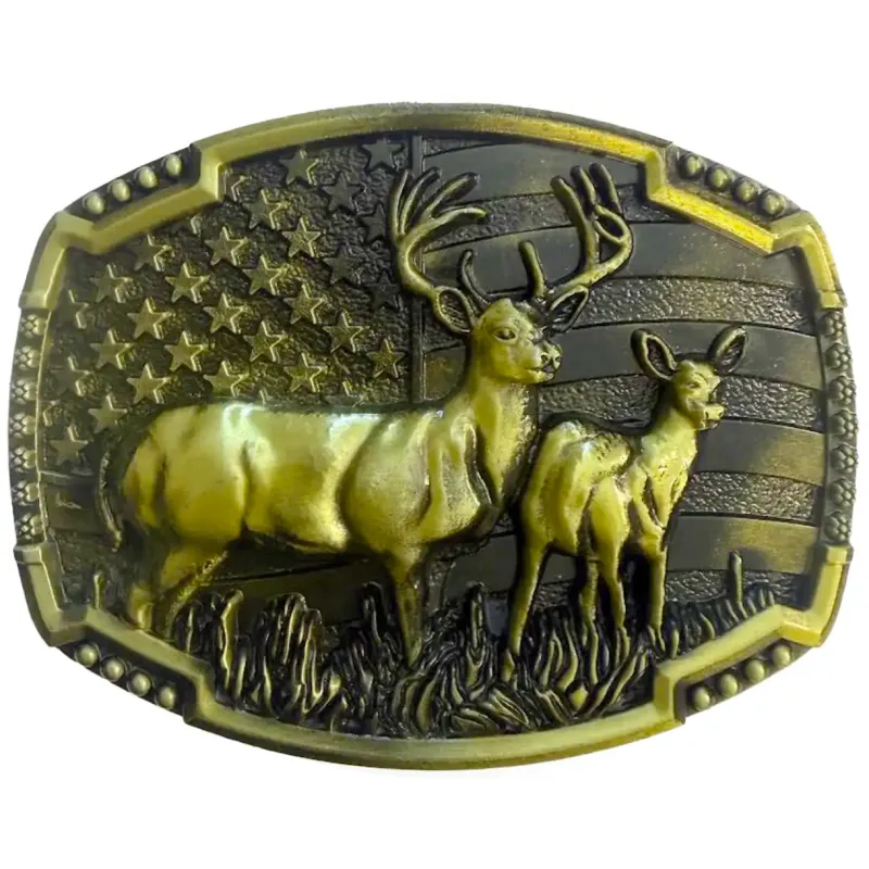 Deadwood Trading Buck Country (Antique Gold) - Belt Buckle made by Deadwood Studios