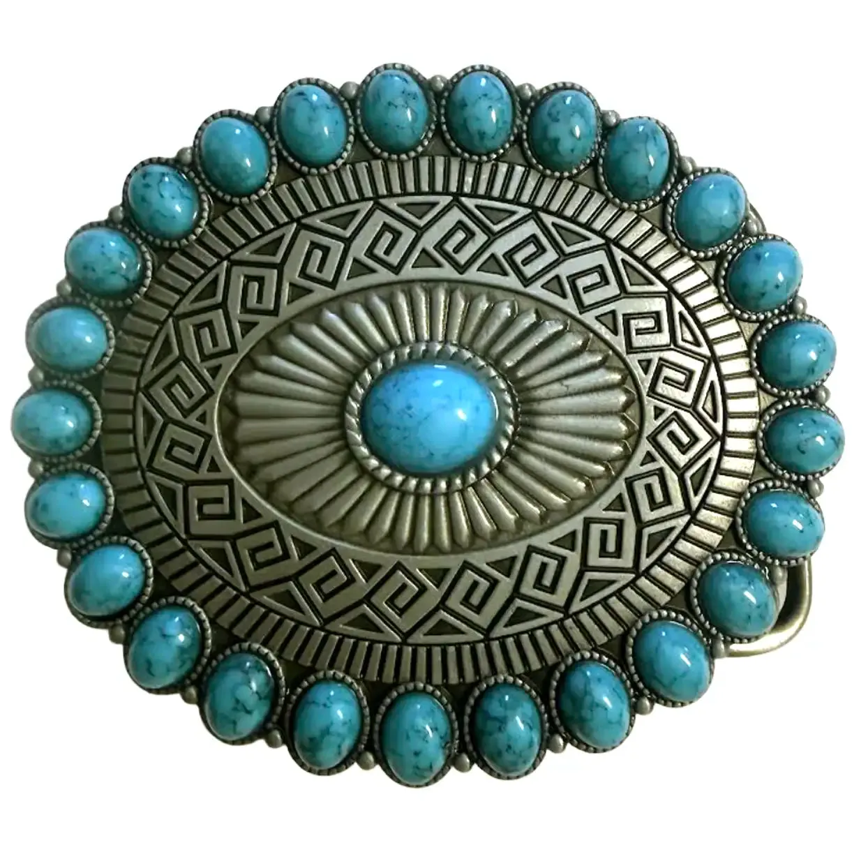 Deadwood Trading Turquoise Mesa Bloom - Belt Buckle sold by Hat Country