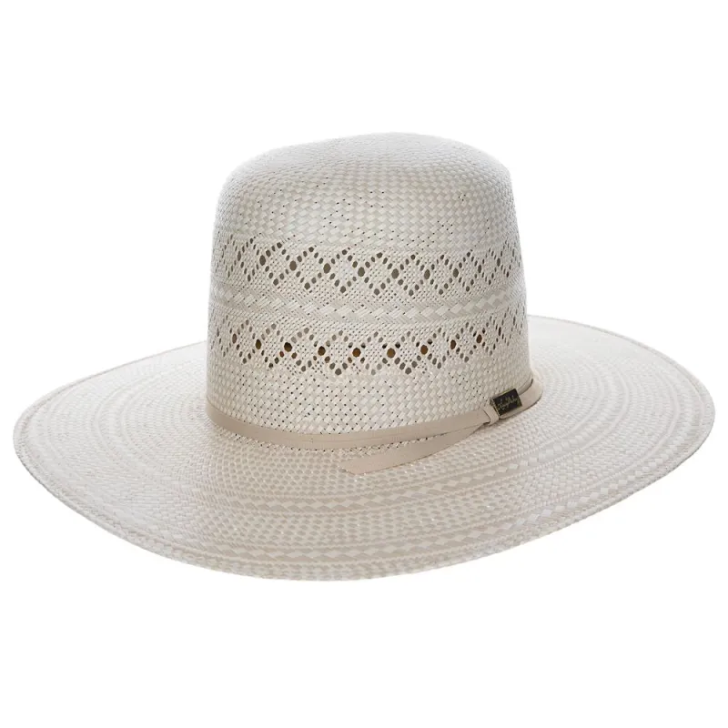 Larry Mahan's Open Cowboy (LMH14433) - (10X) Straw Cowboy Hat made by Hat Country