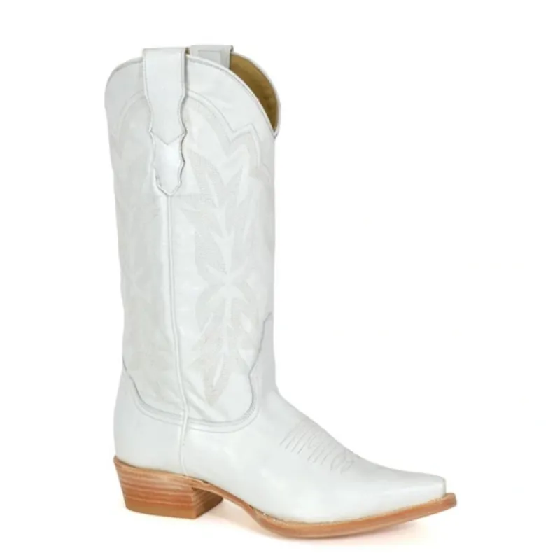 Stetson Casey (White) - Women's Leather Cowgirl Boot (Closeout) made by Stetson